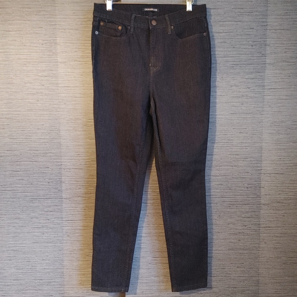 ⭐️NWOT Calvin Klein Jeans Dark Indigo High Rise Denim Women’s Size 10